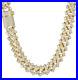 12Mm Cuban Link Diamond Chain Bracelet-Iced Out Miami Cuban Link Choker-18K Gold