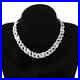 16mm Hop Hip 3AAA CZ Ice Out Miami Cuban Link Chain Necklace For Men Silver 20In