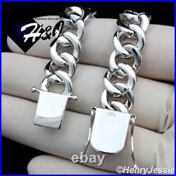 8.5men Solid 925 Sterling Silver 12mm Icy Cz Miami Cuban Curb Link Braceletb12