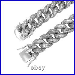8Inch 17MM Ice Out Hop Hip Micro Pave 3AAA+ CZ Punk Style Cuban Men's Bracelet