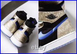 Air Jordan 1 Zoom CMFT Men's US 13 Gold Laser Black Blue White ICE Nike Retro 13