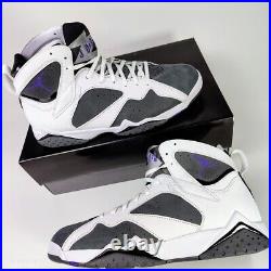 Air Jordan VII 7 Flint Men US 13 White Gray Purple Nike Air OG Retro Sport Style