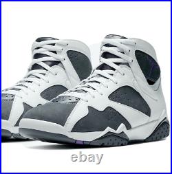 Air Jordan VII 7 Flint Men US 13 White Gray Purple Nike Air OG Retro Sport Style