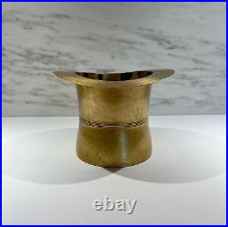 Art Deco Style Brass Top Hat Ice Bucket/champagne Cooler-vintage