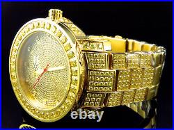 Canary Iced Bezel & Band Khronos Jojino Joe Rodeo Genuine Diamond Watch 50mm