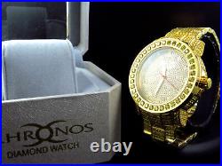 Canary Iced Bezel & Band Khronos Jojino Joe Rodeo Genuine Diamond Watch 50mm
