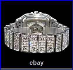 FULLY ICED OUT Bust Down SQUARE SKELETON DIAMOND STYLE LUXURY Pass Diamond Test