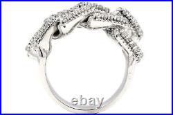 Hip Hop Style Iced Out Men Natural Round Diamond Ring 14K White Gold Size 10