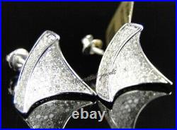 Men's 0.80ct DVVS Moissanite Trillian Style Rapper Stud Iced Earring 925 Silver