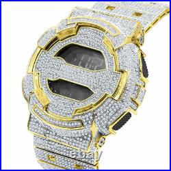 Men's Authentic G-Shock G Shock Custom Simulated White Diamond Watch GD-100 1B