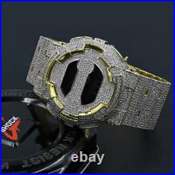 Men's Authentic G-Shock G Shock Custom Simulated White Diamond Watch GD-100 1B