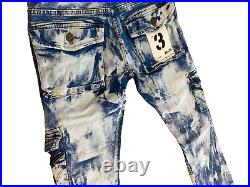 Mens 29X36 Stacked Denim Jeans Ice Blue Fwrd 2024 Style New with Tags