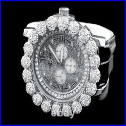 Mens Khronos White Gold Finish Real Diamond Joe Rodeo Cluster Bezel Iced Watch