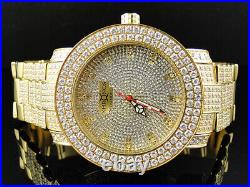 Mens New Yellow Iced Bezel Khronos Jojino Joe Rodeo Genuine Diamond Watch