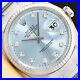 Mens Rolex Datejust Ice Blue 18k White Gold Bezel And Stainless Steel Watch