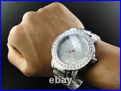 Mens White 1 Row Iced Bezel Khronos Jojino Joe Rodeo Genuine Diamond Watch