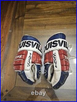 Ny Rangers Vintage Pro Stock 90s Louisville Mark Messier Style Hockey Gloves 14