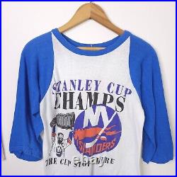 RARE VTG New York Islanders Stanley Cup Champions 81' Gillies Raglan Shirt Sz M