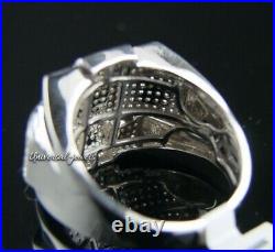Rapper Style Men's D/VVS Moissanite 3D Flooded Iced Charm Pinky Ring-Free Gift