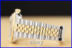 Rolex Mens Datejust 16013 Ice Blue Diamond Dial 18k Yellow Gold & Steel Watch