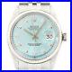 Rolex Mens Datejust 18K White Gold & Stainless Steel Ice Blue Diamond Dial Watch