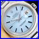 Rolex Mens Datejust 18k White Gold Stainless Steel Ice Blue Oyster Watch