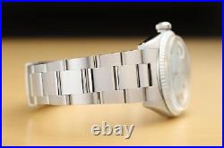 Rolex Mens Datejust 18k White Gold Stainless Steel Ice Blue Oyster Watch