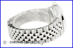 Rolex Mens Datejust Ice Blue Diamond Sapphire 18K White Gold & SS Steel Watch