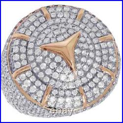 Stunning Round Shape White Moissanite Fully Ice Out Hip Hop Style Men's Ring