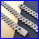 VVS1 Moissanite 12mm Miami Cuban Link iced out Chains, 925 Sterling Silver chains