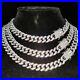 VVS1 Moissanite 13mm Miami Cuban Link iced out Chains, 925 Sterling Silver chains