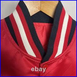 Vintage 90s Starter NHL Chicago Blackhawks Hockey Satin Style Jacket Mens Large