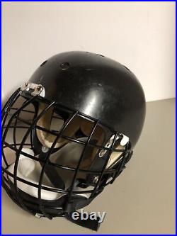 Vintage Skateboard style Hockey Helmet with Cooper VL100 L full cage mask