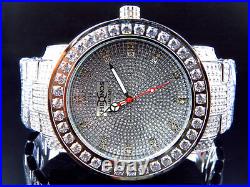 White Iced Bezel & Band Khronos Jojino Joe Rodeo Genuine Diamond Watch 50mm
