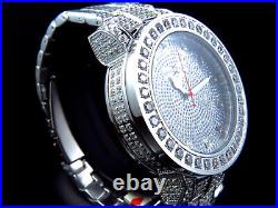 White Iced Bezel & Band Khronos Jojino Joe Rodeo Genuine Diamond Watch 50mm